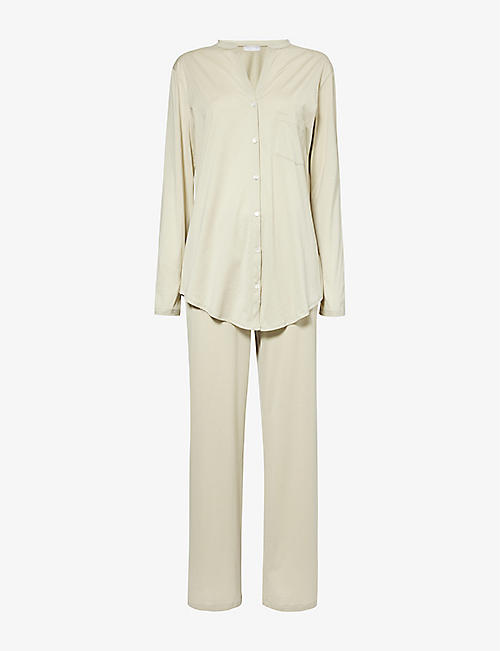 HANRO: Deluxe button-down cotton pyjamas