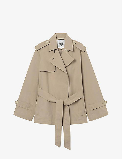 TWIST & TANGO: Evy wide-sleeve cotton-blend trench jacket