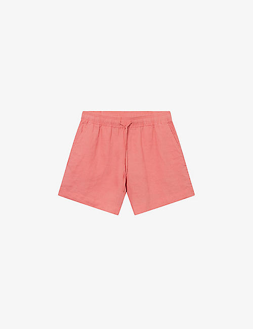 TWIST & TANGO: Melody drawstring-waist high-rise linen shorts