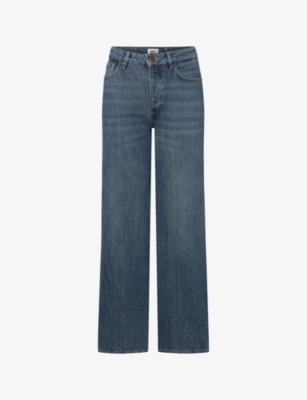 TWIST & TANGO: Tori Classic wide-leg mid-rise organic-cotton denim jeans
