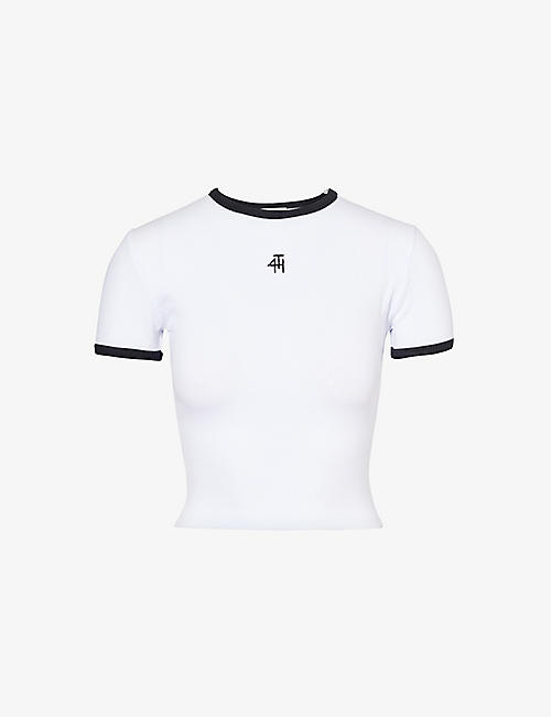 4TH & RECKLESS: Livv Baby logo-print stretch-woven blend T-shirt