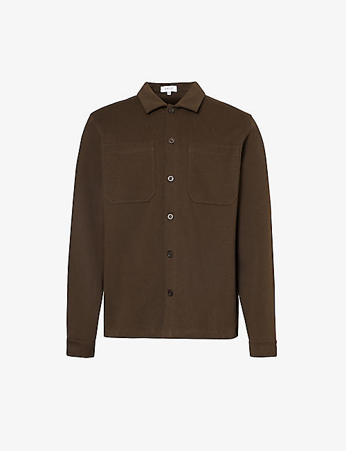ARNE: Buttoned regular-fit cotton-blend overshirt