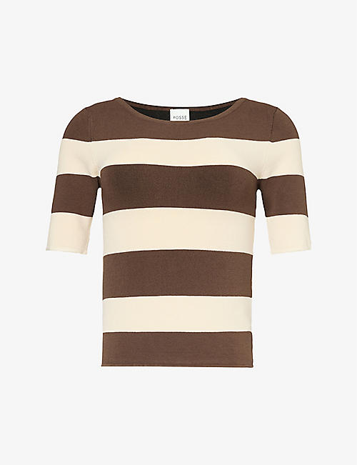 POSSE: Theo striped knitted top