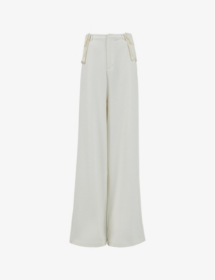LEEM: Removable-pocket high-rise stretch-woven trousers