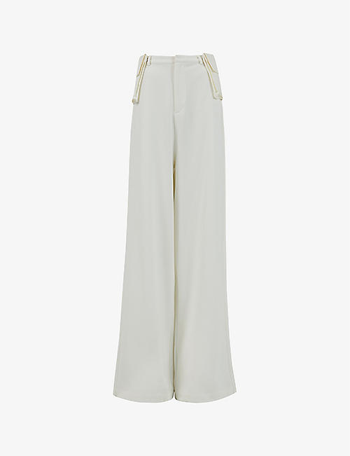 LEEM: Removable-pocket high-rise stretch-woven trousers