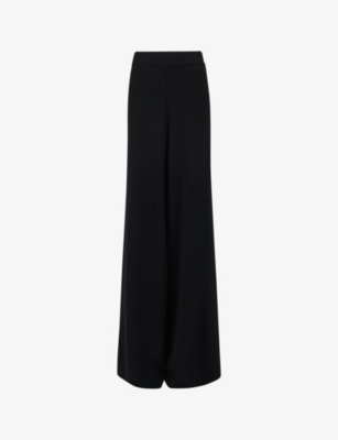 LEEM: Wide-leg high-rise knitted trousers