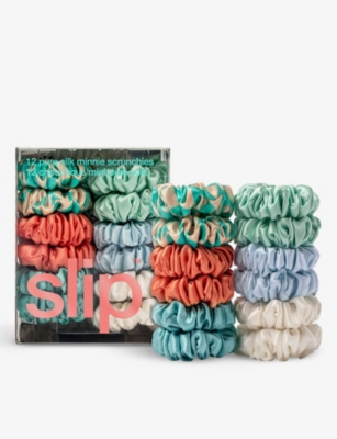 SLIP: Minnie elasticated silk scrunchies pack of 12