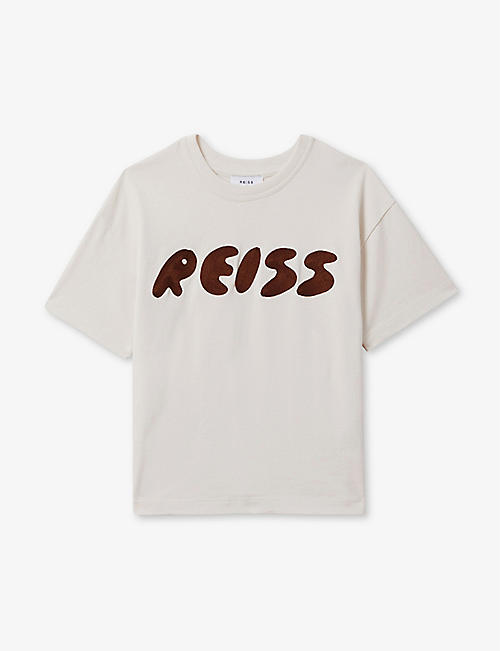 REISS: Sands logo-embroidered cotton T-shirt 3-14 years