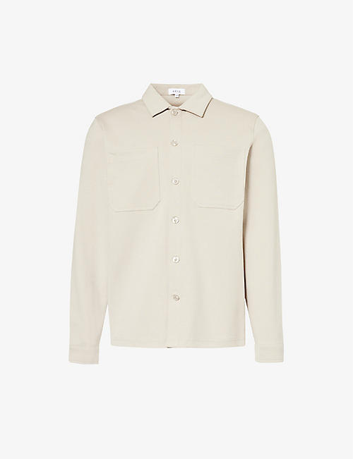 ARNE: Patch-pocket buttoned-cuff regular-fit cotton-blend overshirt