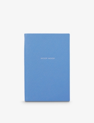 SMYTHSON: Chelsea Woof Woof Panama leather notebook 16.7cm x 11.2cm