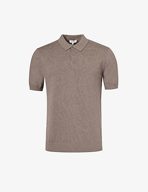 ARNE: Short-sleeved regular-fit cotton-knit polo shirt