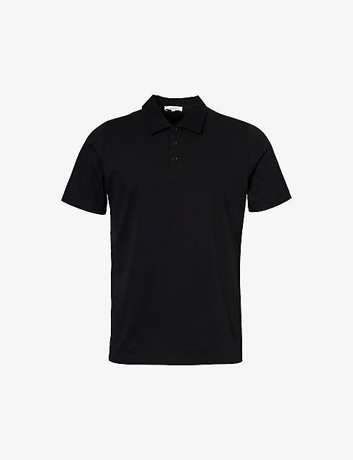 ARNE: Short-sleeved regular-fit cotton-jersey polo shirt