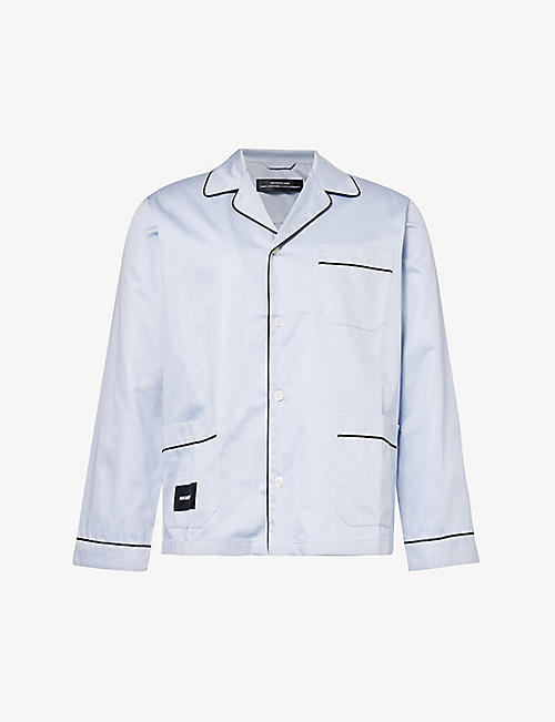 MAGNIBERG: Sorbetto contrast-piping cotton pyjama top