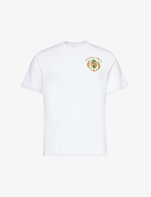 CASABLANCA: Joyaux D'Afrique graphic-print organic cotton-jersey T-shirt