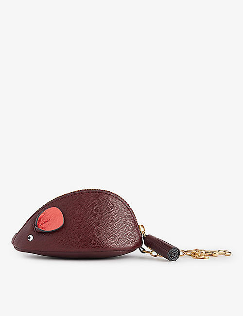 ANYA HINDMARCH: Mouse leather coin purse