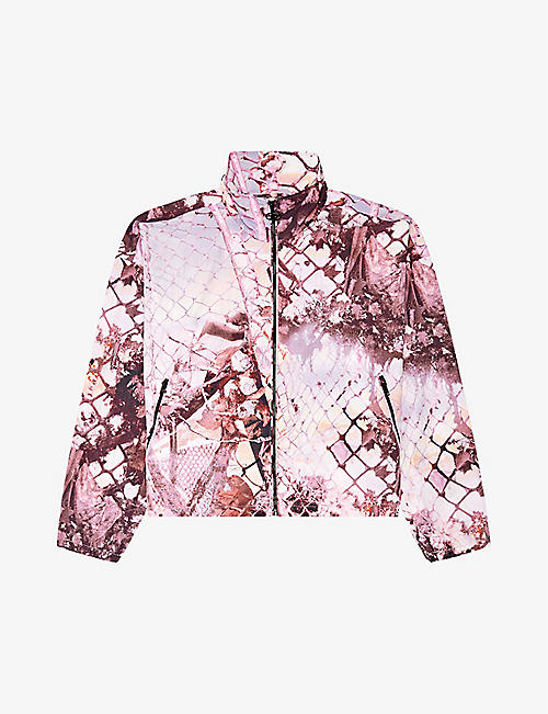 DIESEL: G-Windor graphic-print high-neck woven jacket