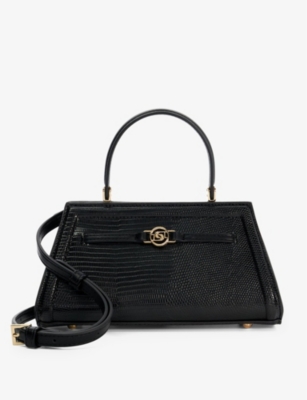 DUNE: Dante top-handle suede handbag
