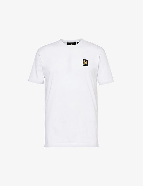 BELSTAFF: Brand-patch crewneck cotton-jersey T-shirt