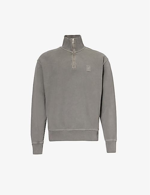 BELSTAFF: Mineral funnel-neck cotton-jersey sweatshirt