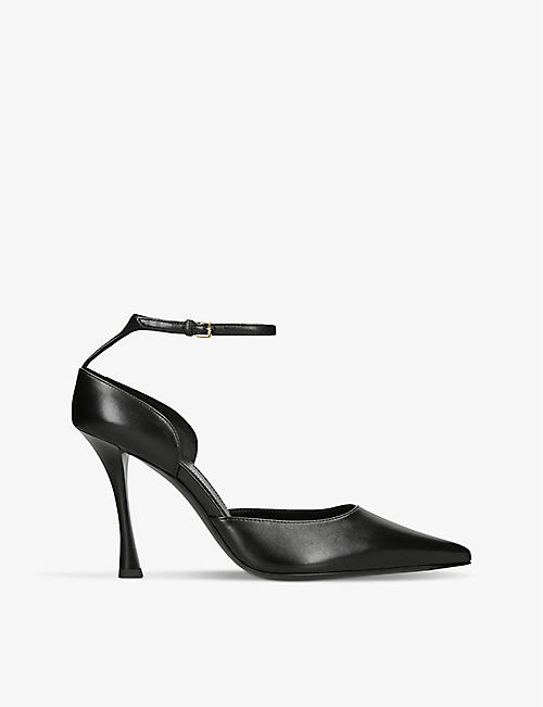 GIVENCHY: Show Stocking leather heeled courts