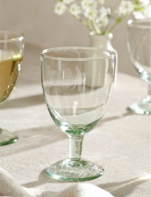 THE WHITE COMPANY: Kinsley soda-lime glass wine glasses set of four