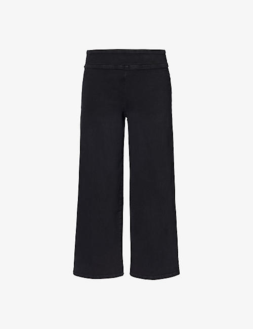 FRAME: Le Jetset Crop wide-leg mid-rise stretch-denim jeans