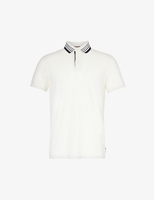 ORLEBAR BROWN: Contrast-trim cotton-blend polo shirt