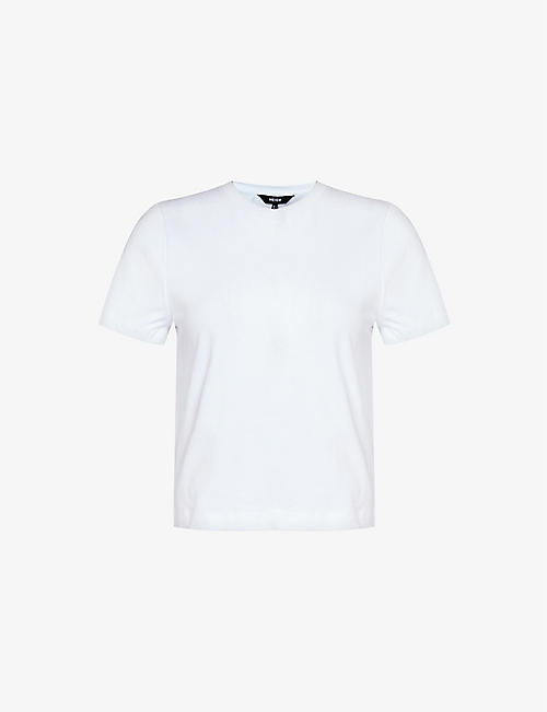 ME AND EM: Round-neck cropped cotton-jersey T-shirt