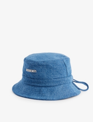 JACQUEMUS: Le Bob Gadjo brand-plaque cotton-blend bucket hat