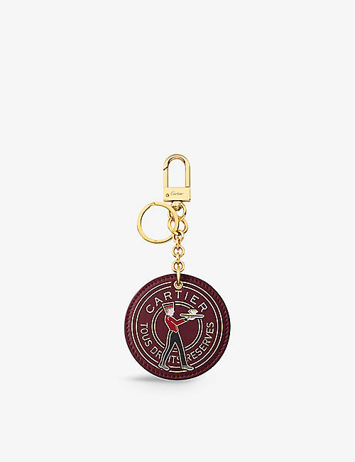 CARTIER: Cartier Characters leather medallion keyring