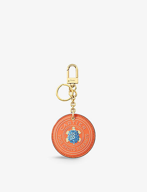 CARTIER: Cartier Characters leather medallion keyring