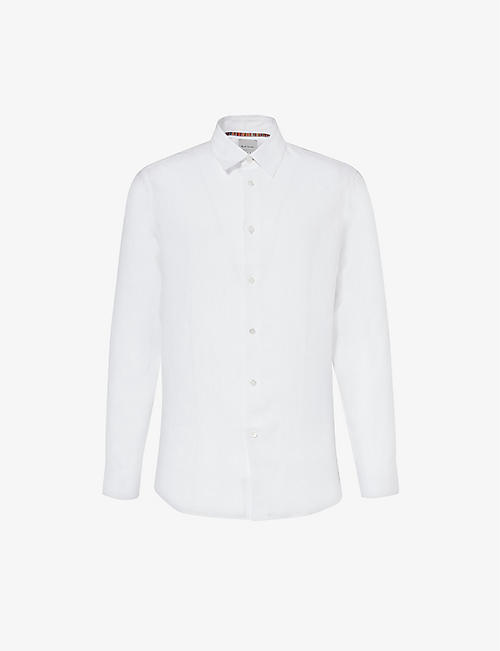 PAUL SMITH: Button-fastened regular-fit linen shirt