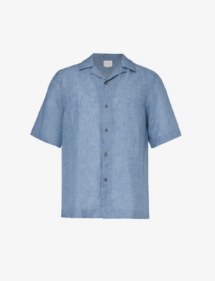 PAUL SMITH: Camp-collar short-sleeved linen shirt