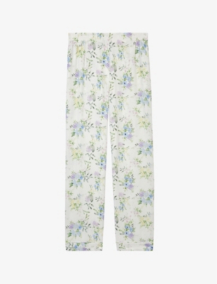 THE KOOPLES: Floral-print high-rise woven trousers