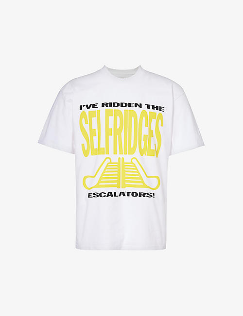 THE JOKE SHOP: Escalator text-print cotton-jersey T-shirt