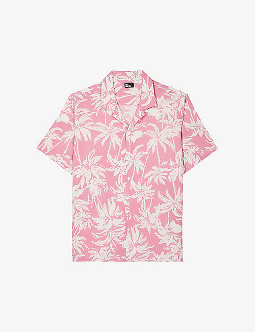 THE KOOPLES: Palm-tree print short-sleeve woven shirt