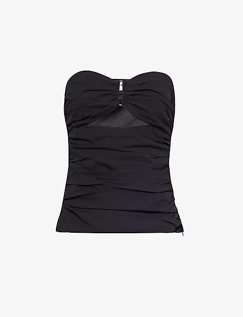 4TH & RECKLESS: Indi cut-out stretch-cotton top