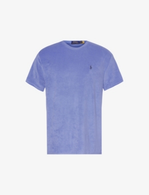 POLO RALPH LAUREN: Brand-embroidered terry-texture cotton-blend T-shirt
