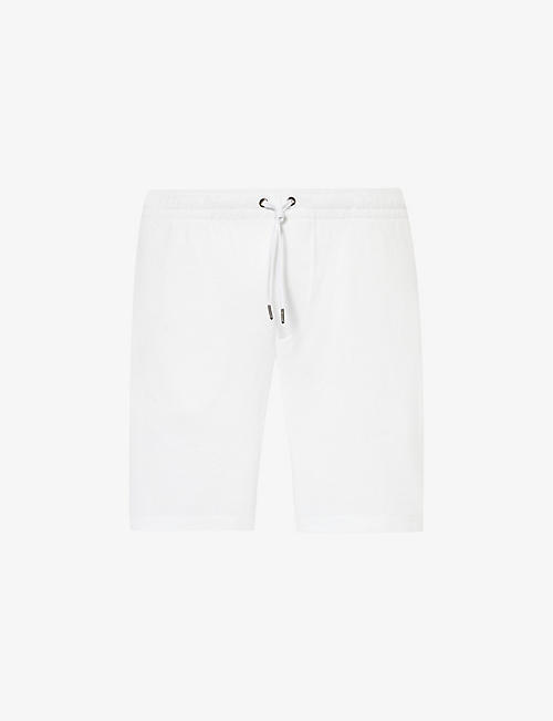 POLO RALPH LAUREN: Brand-embroidered terry-texture cotton-blend shorts