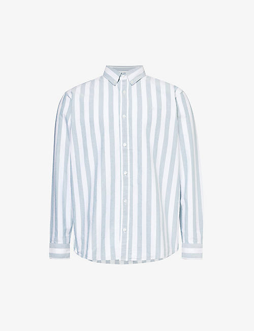 CARHARTT WIP: Dillion striped cotton-poplin shirt