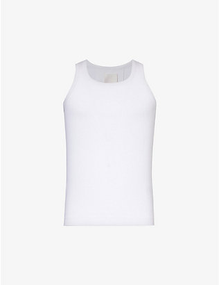 GIVENCHY: Crewneck sleeveless stretch-cotton T-shirt