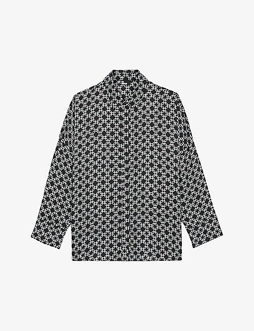THE KOOPLES: Chain-print relaxed-fit woven shirt
