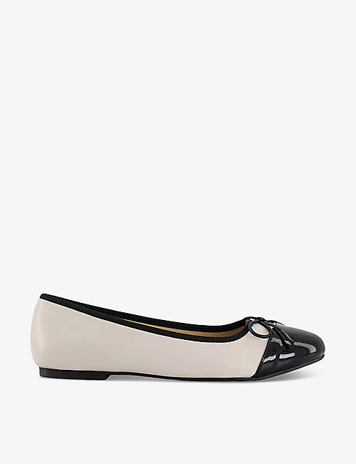 FRENCH SOLE: Amelie bow-embellished leather ballet flats