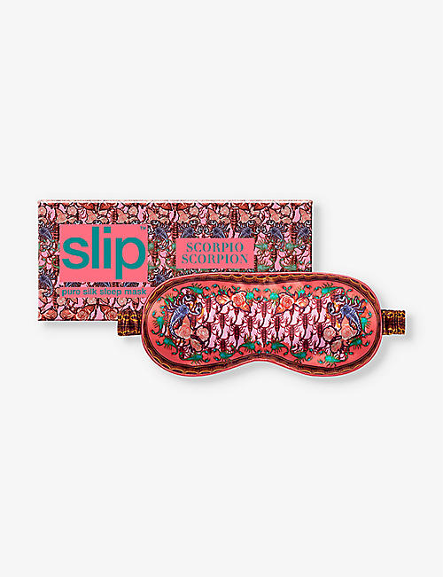 SLIP: Scorpio graphic-print silk eye mask