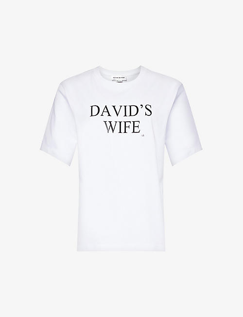 VICTORIA BECKHAM: David's Wife short-sleeved cotton-jersey T-shirt