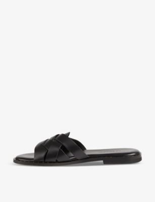 LK BENNETT: Amara criss-cross strap leather sandals