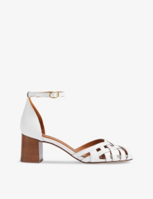 LK BENNETT: Noemia plaited leather heeled sandals