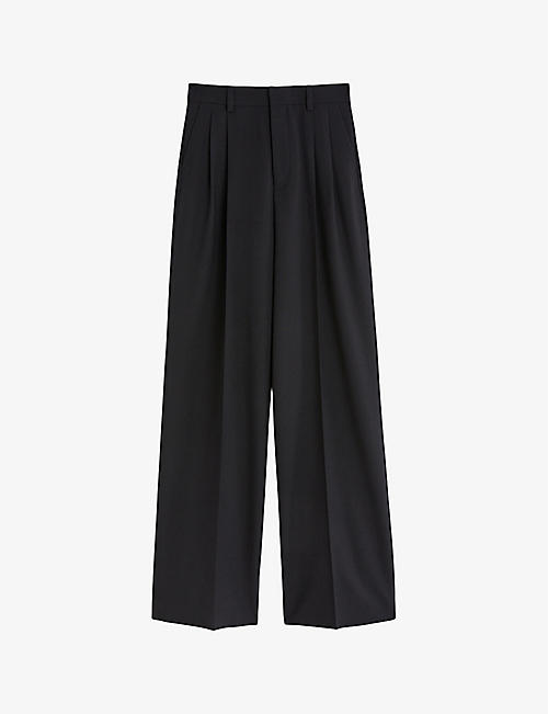 FILIPPA K: Darcey wide-leg high-rise wool-blend trousers