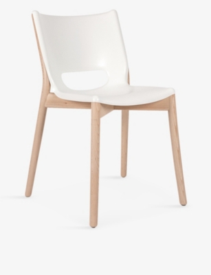 ALESSI: Poele Monoshell steel and wood chair 81cm