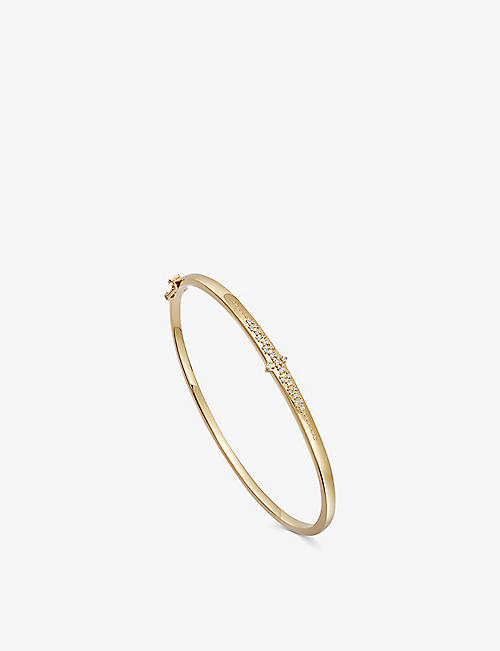 ASTLEY CLARKE: Luna 18ct yellow gold-plated vermeil sterling-silver light bangle